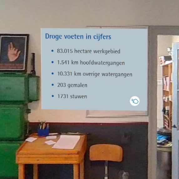 Bord met info over Droge voeten in cijfers